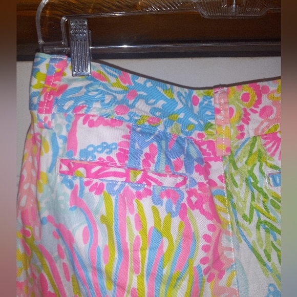 Lilly Pulitzer Callahan Size 0 NWOT Lovers Coral Vacation resort short - Picture 9 of 13